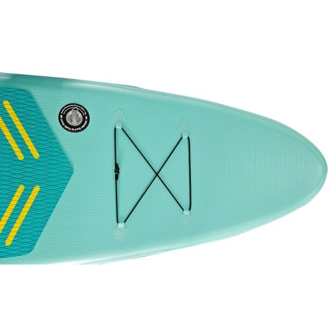 Deska SUP pompowana do pływania z siedzeniem akcesoriami wiosło zestaw turkusowa 350 cm