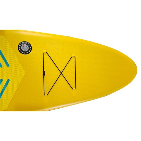 Deska SUP pompowana do pływania z siedzeniem akcesoriami wiosło zestaw żółta 350 cm