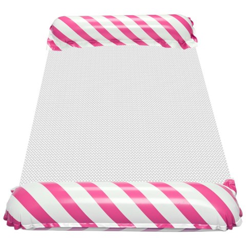 Materac dmuchany plażowy hamak wodny leżak fotel krzesło do pływania basenu różowy