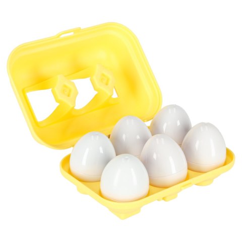 Układanka edukacyjna sorter dopasuj kształty jajka montessori owoce warzywa 6szt