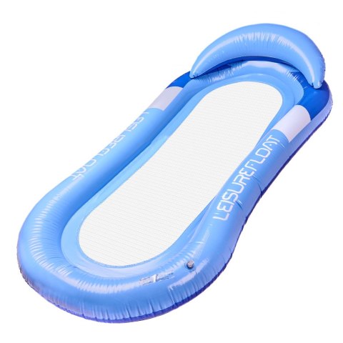 Materac dmuchany plażowy hamak wodny leżak fotel krzesło do pływania basenu niebieski