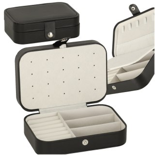 Szkatułka pudełko na biżuterię organizer czarny