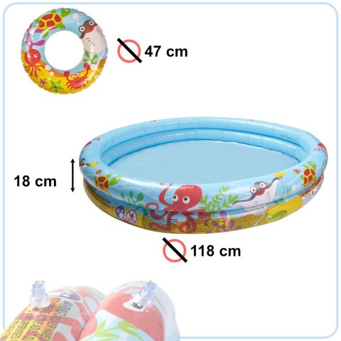 Basen dla malucha zestaw piłka kółko brodzik 122cm 2-4 lata BESTWAY 51124