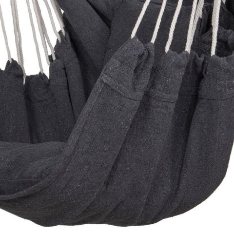 Fotel wiszący krzesło brazylijskie huśtawka z poduszkami BOHO czarny