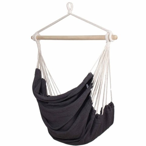 Fotel wiszący krzesło brazylijskie huśtawka z poduszkami BOHO czarny