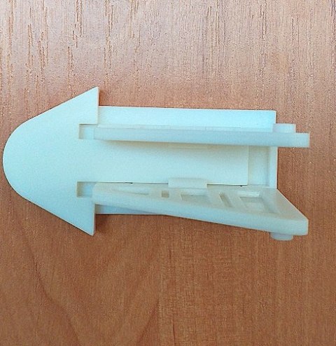 Zabezpieczenie motylek blokada do drzwi przesuwnych biały