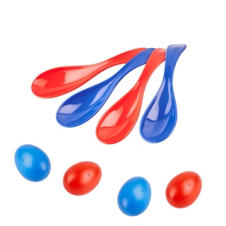 Zestaw animacyjny 4w1 szarfy jajka worki łyżki zestaw ogrodowy