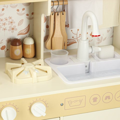 Kuchnia dla dzieci drewniana kran z wodą dźwięki światła 90cm