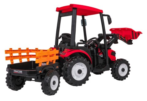 Pojazd MEGA Traktor D68 Z Przyczepką Czerwony