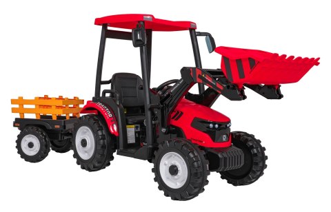 Pojazd MEGA Traktor D68 Z Przyczepką Czerwony