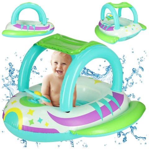 BESTWAY 34149 Kółko do pływania dla niemowląt koło pontonik dla dzieci dmuchany z siedziskiem samochód auto z kierownicą 3+ 45kg