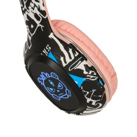 Słuchawki bezprzewodowe nauszne Bluetooth Gaming Sport różowe