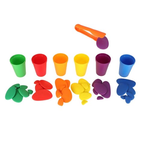 Kamyki kreatywne kolorowe układanka montessori