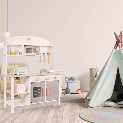 Kuchnia dla dzieci drewniana MDF MODERN CLASSIC akcesoria 82cm