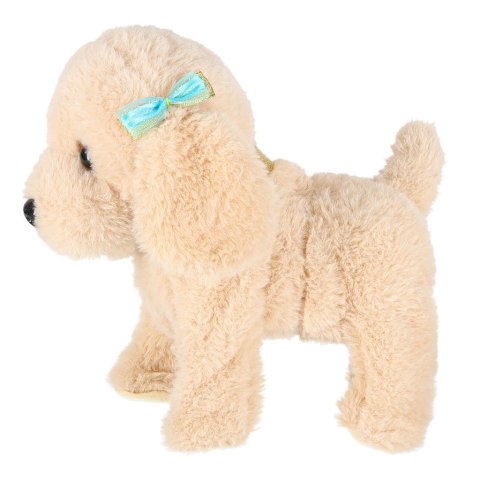 Piesek interaktywny na smyczy szczeka chodzi rusza ogonem Pudel