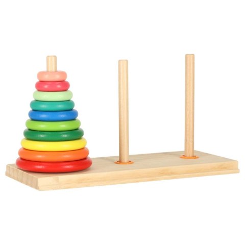 Piramida drewniana z podstawą wieża sorter tęczowa