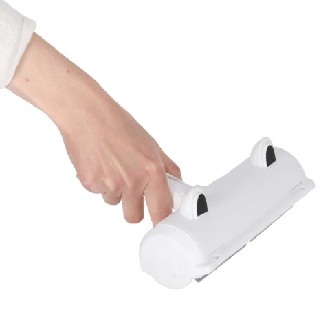 Szczotka wałek rolka do czyszczenia sierści z ubrań tapicerki biało-niebieska