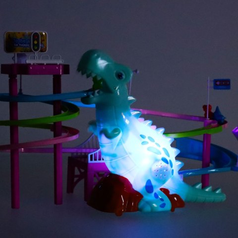 Wyścig dinozaurów tor dinozaur dźwięki światła