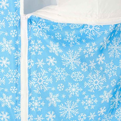 Śpiwór do spania dla dzieci turystyczny poduszka 2w1 135x50cm niebieski