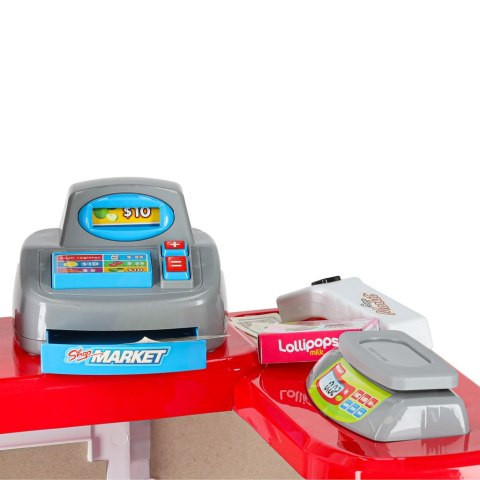 Supermarket sklep kasa fiskalna + wózek model 2