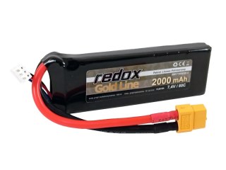 Akumulator Redox Gold Line 2000 mAh 7,4V 80C XT-60 - pakiet LiPo