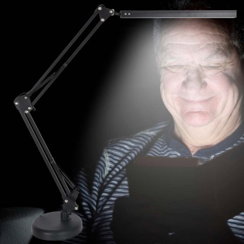 Lampka na biurko biurkowa LED USB obrotowy wysięgnik 2 sposoby mocowania