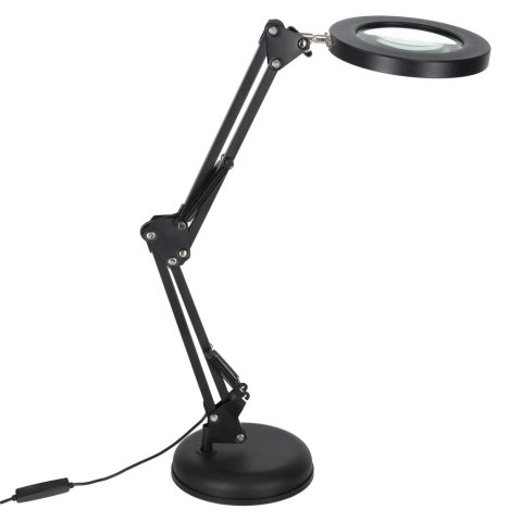Lampka na biurko biurkowa LED z lupą szło powiększające obrotowy wysięgnik 2 sposoby mocowania