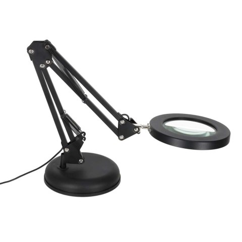 Lampka na biurko biurkowa LED z lupą szło powiększające obrotowy wysięgnik 2 sposoby mocowania