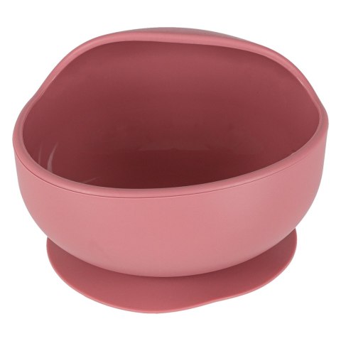 Naczynia silikonowe dla dzieci niemowląt krab zestaw 9 elementów ciemny róż