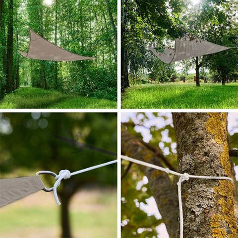 Żagiel przeciwsłoneczny LUARO ogrodowy tarasowy wodoodporny 3x3x3m trójkąt szary