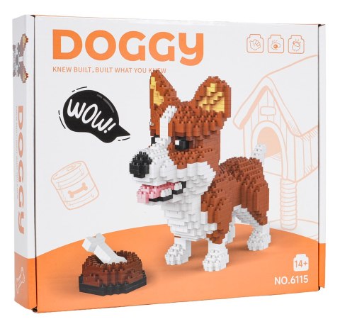 Klocki Piesek do Złożenia Wels Corgi- zestaw konstrukcyjny 3D 1200el.