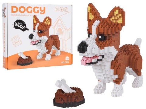 Klocki Piesek do Złożenia Wels Corgi- zestaw konstrukcyjny 3D 1200el.