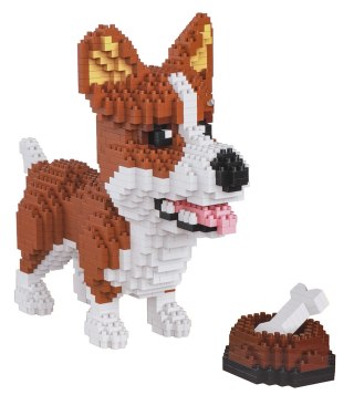 Klocki Piesek do Złożenia Wels Corgi- zestaw konstrukcyjny 3D 1200el.