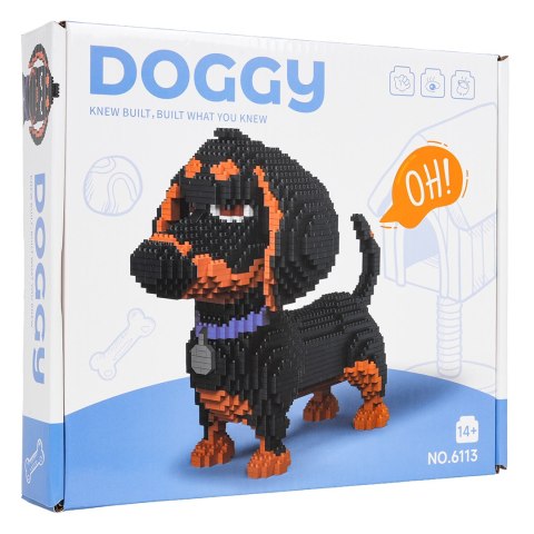 Klocki Piesek do Złożenia Jamnik - zestaw konstrukcyjny 3D 1930el.