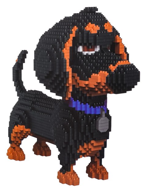 Klocki Piesek do Złożenia Jamnik - zestaw konstrukcyjny 3D 1930el.