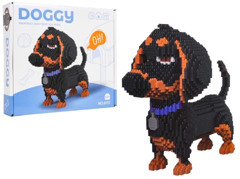 Klocki Piesek do Złożenia Jamnik - zestaw konstrukcyjny 3D 1930el.