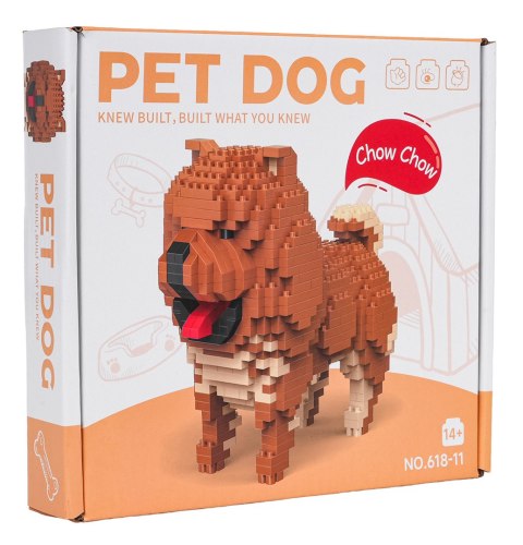 Klocki Piesek do Złożenia Chow Chow - zestaw konstrukcyjny 3D 800el.