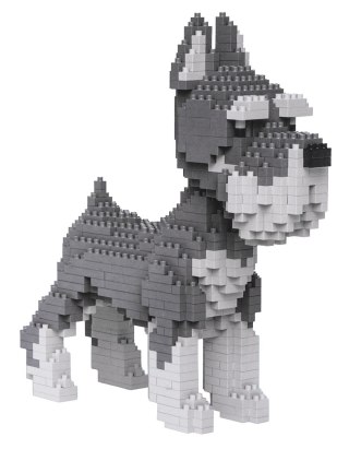 Klocki Piesek do Złożenia Sznaucer - zestaw konstrukcyjny 3D 800el.