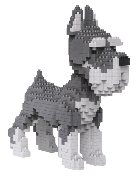 Klocki Piesek do Złożenia Sznaucer - zestaw konstrukcyjny 3D 800el.