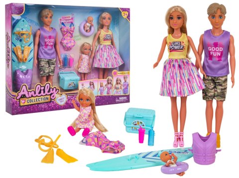 Zestaw Lalek, Rodzina na Wakacjach + Akcesoria