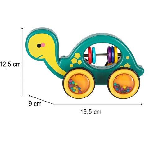 Żółwik zabawka dla dzieci do ciągania na sznurku mobilna grzechotka