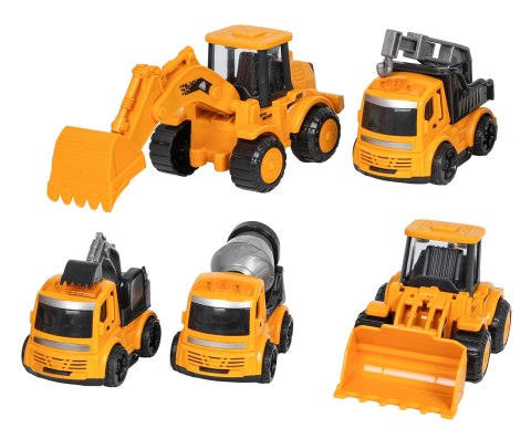 Zestaw Pięciu Pojazdów Budowlanych