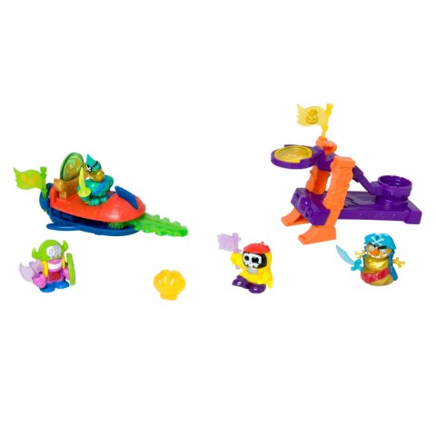 Piratix 2 Shark Treasure Capitan Pack Saw pojazd morski 4 figurki katapulta