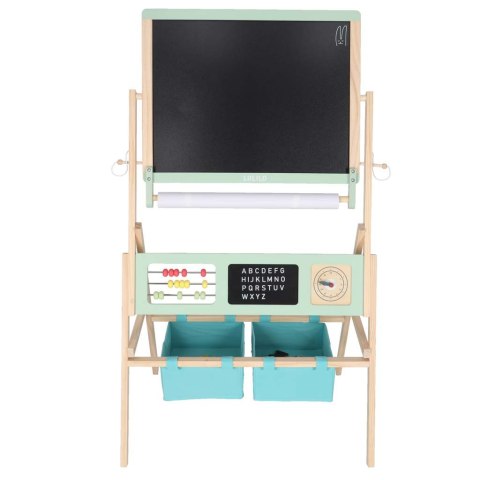 Tablica drewniana LULILO Kredo akcesoria kredy markery magnesy kosze 110cm