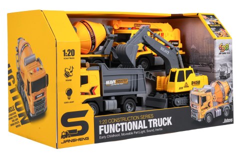 Zestaw Pojazdów Budowlanych 1:20