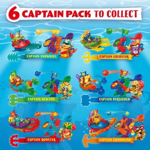 Piratix Shark Treasure Capitan Pack Hammer pojazd morski figurki katapulta