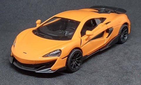 McLaren 600LT Orange Auto Kolekcjonerskie Samochód z napędem Pull-Back 1:32