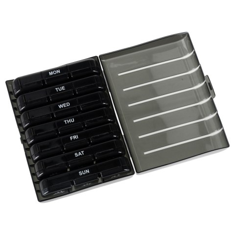 Pojemnik organizer na tabletki leki czarny