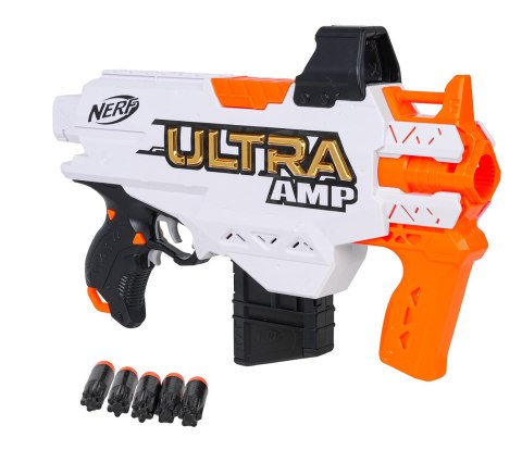Nerf Ultra AMP + 6 Strzałek Hasbro Automatyczna Wyrzutnia dla Dzieci