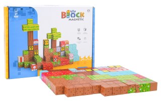 Klocki magnetyczne pikselowe zestaw klocków 102el.